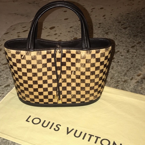 Louis Vuitton Handbags - CERT AUTH LV Damier Ebene Sauvage Pony Hair Bag
